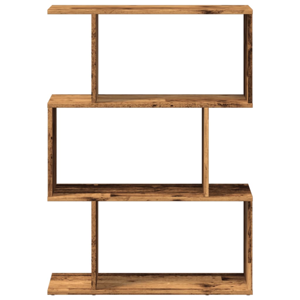Sobna pregrada / regal za knjige 3 razina 70x24x97 cm drveni