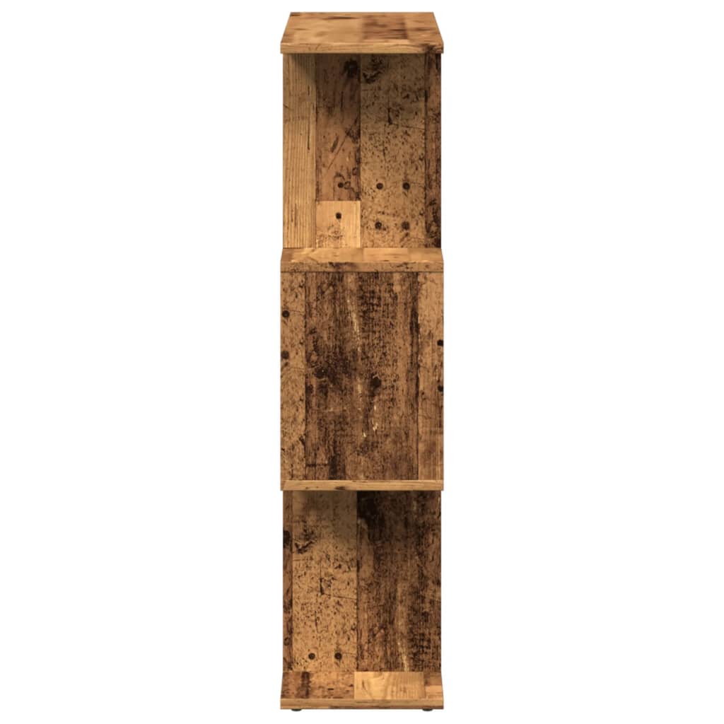 Sobna pregrada / regal za knjige 3 razina 70x24x97 cm drveni