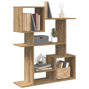 Pregrada / regal za knjige boja hrasta 92x29x112 cm drveni
