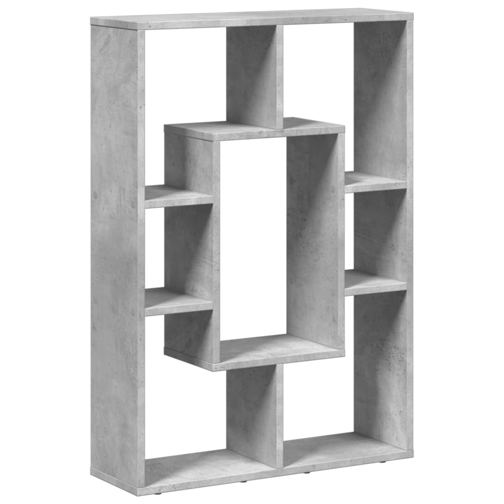 Regal za knjige boja betona 63x20x90 cm konstruirano drvo