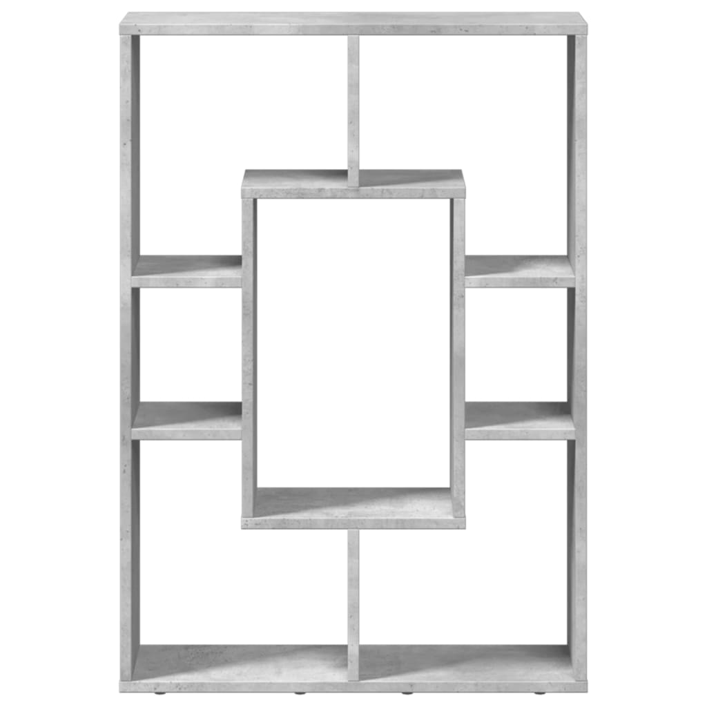 Regal za knjige boja betona 63x20x90 cm konstruirano drvo