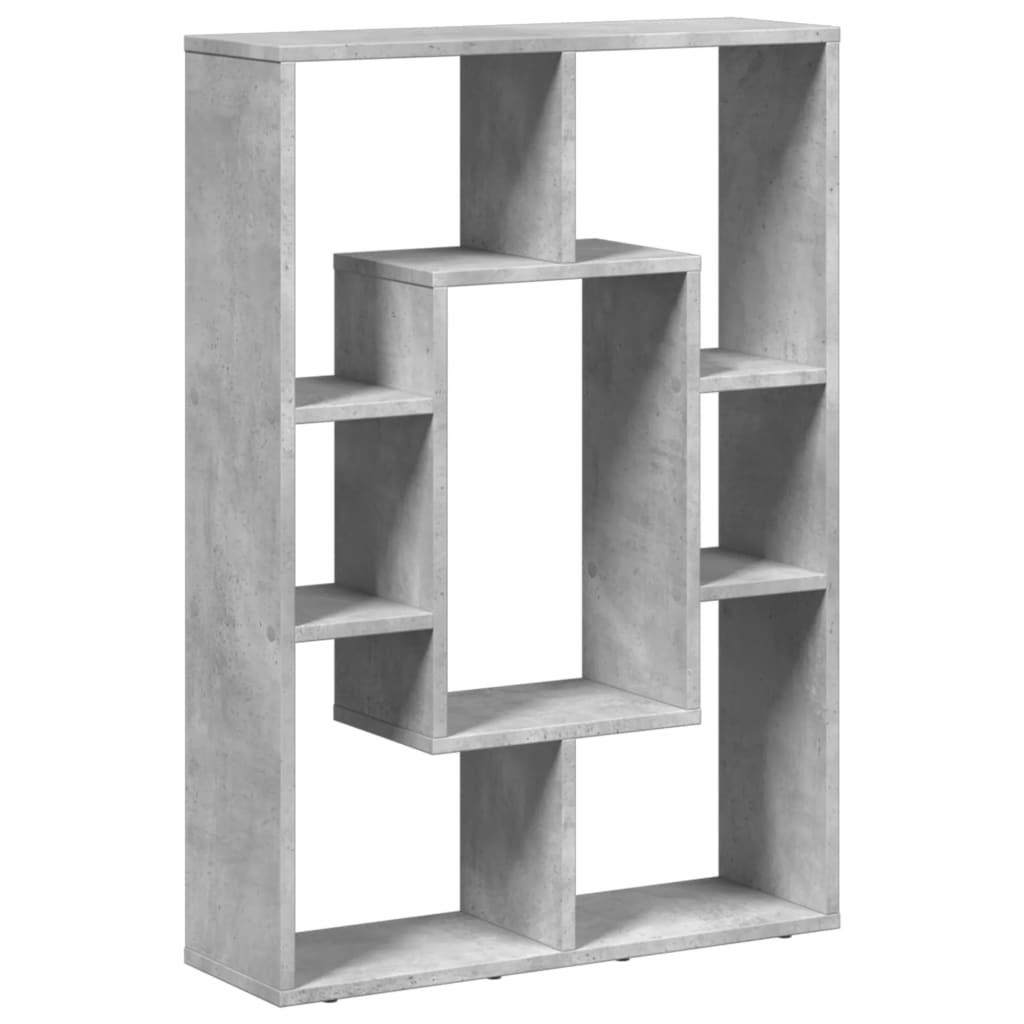 Regal za knjige boja betona 63x20x90 cm konstruirano drvo