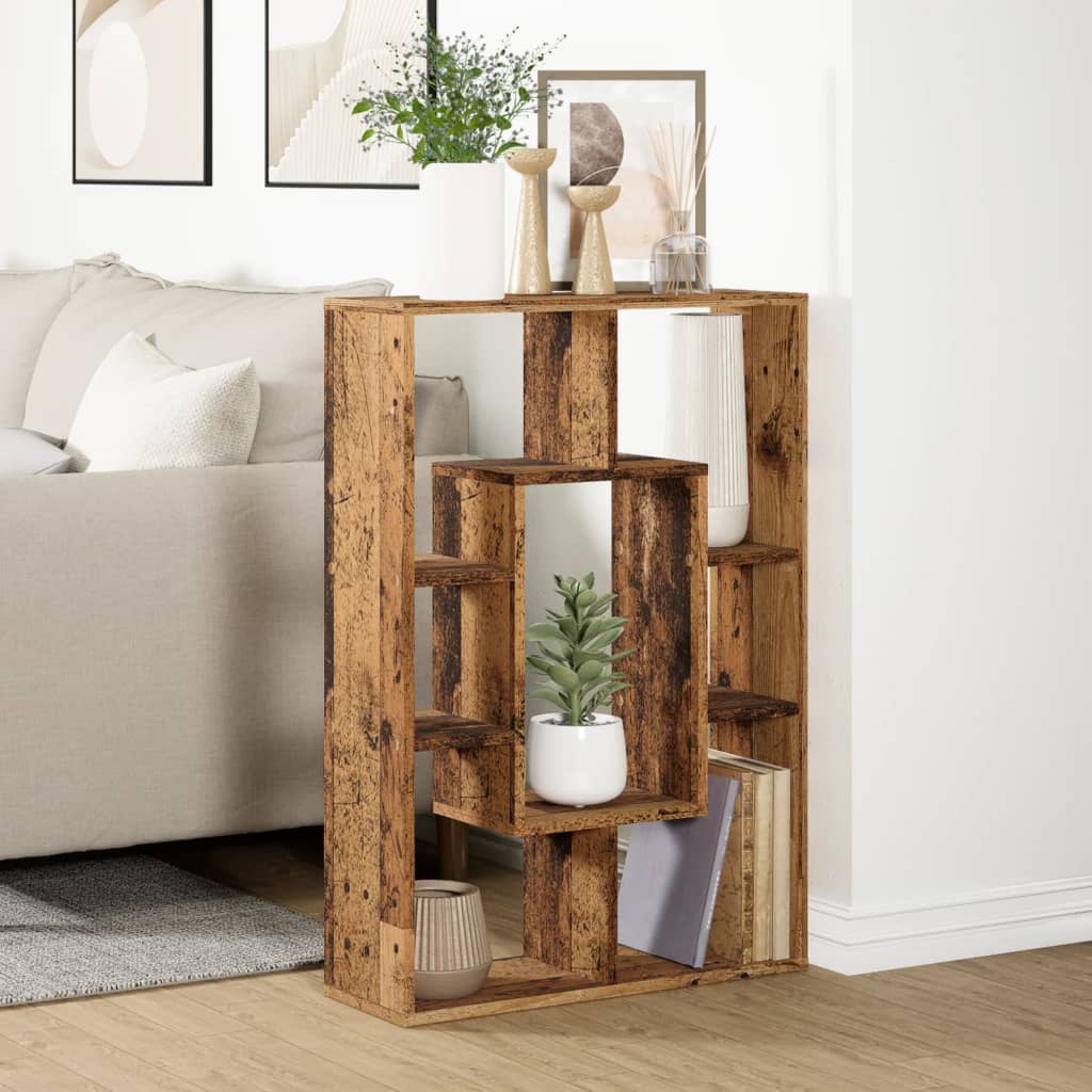 Regal za knjige boja starog drva 63x20x90 cm konstruirano drvo