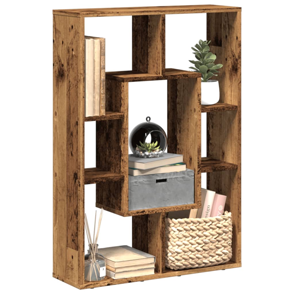 Regal za knjige boja starog drva 63x20x90 cm konstruirano drvo