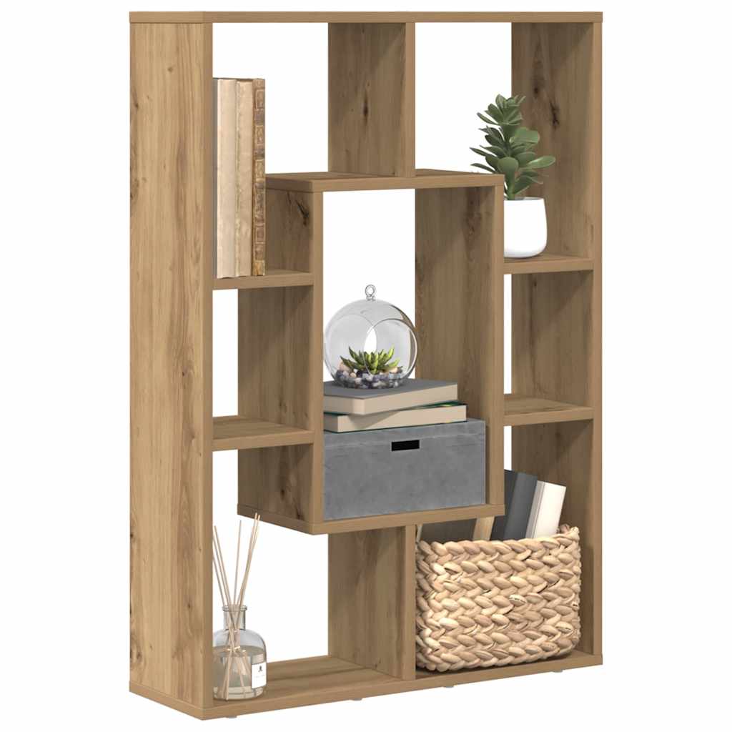 Regal za knjige boja hrasta 63x20x90 cm konstruirano drvo Smeđa