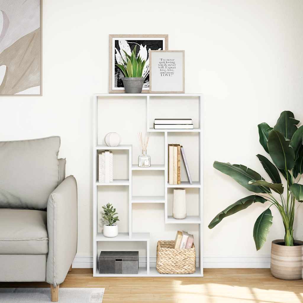 Regal za knjige bijeli 72 x 20 x 120,5 cm od konstruiranog drva