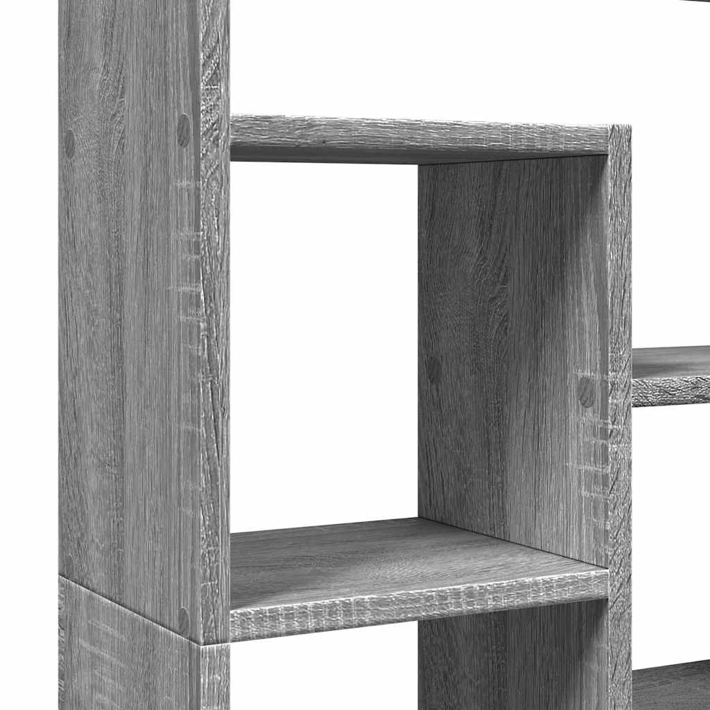 Regal za knjige siva boja hrasta 72x20x120,5 cm konstruirano drvo
