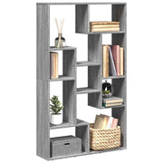 Regal za knjige siva boja hrasta 72x20x120,5 cm konstruirano drvo
