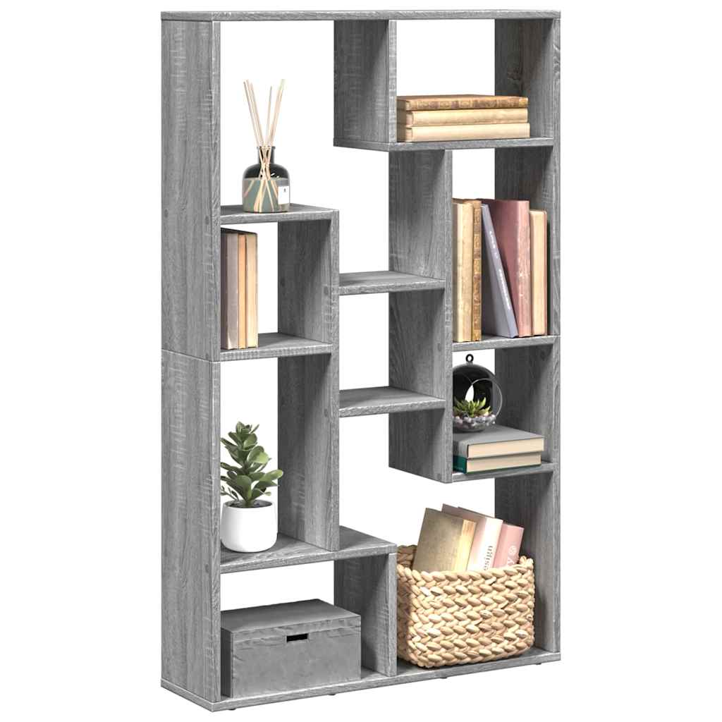 Regal za knjige siva boja hrasta 72x20x120,5 cm konstruirano drvo