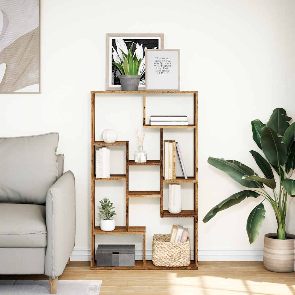 Regal za knjige boja starog drva 72x20x120,5 cm konstruirano drvo