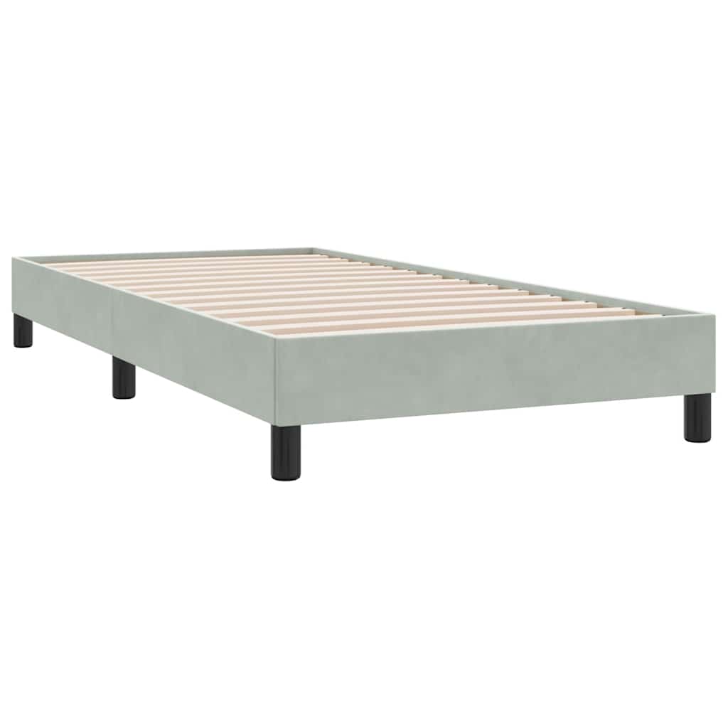 Okvir kreveta bez madraca svijetlo sivi 80x210 cm baršun