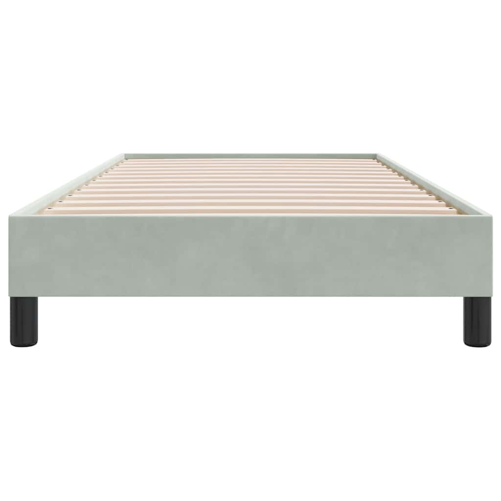 Okvir kreveta bez madraca svijetlo sivi 80x210 cm baršun