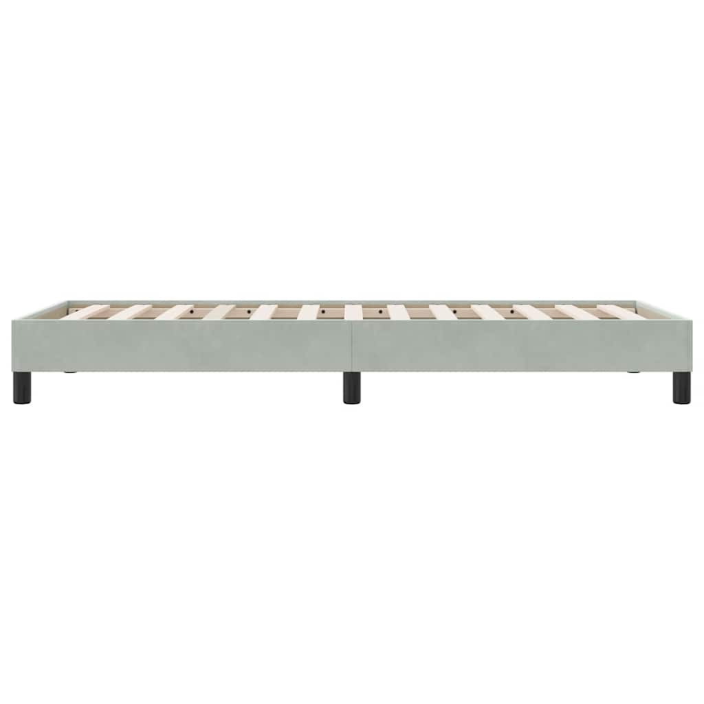 Okvir kreveta bez madraca svijetlo sivi 80x210 cm baršun