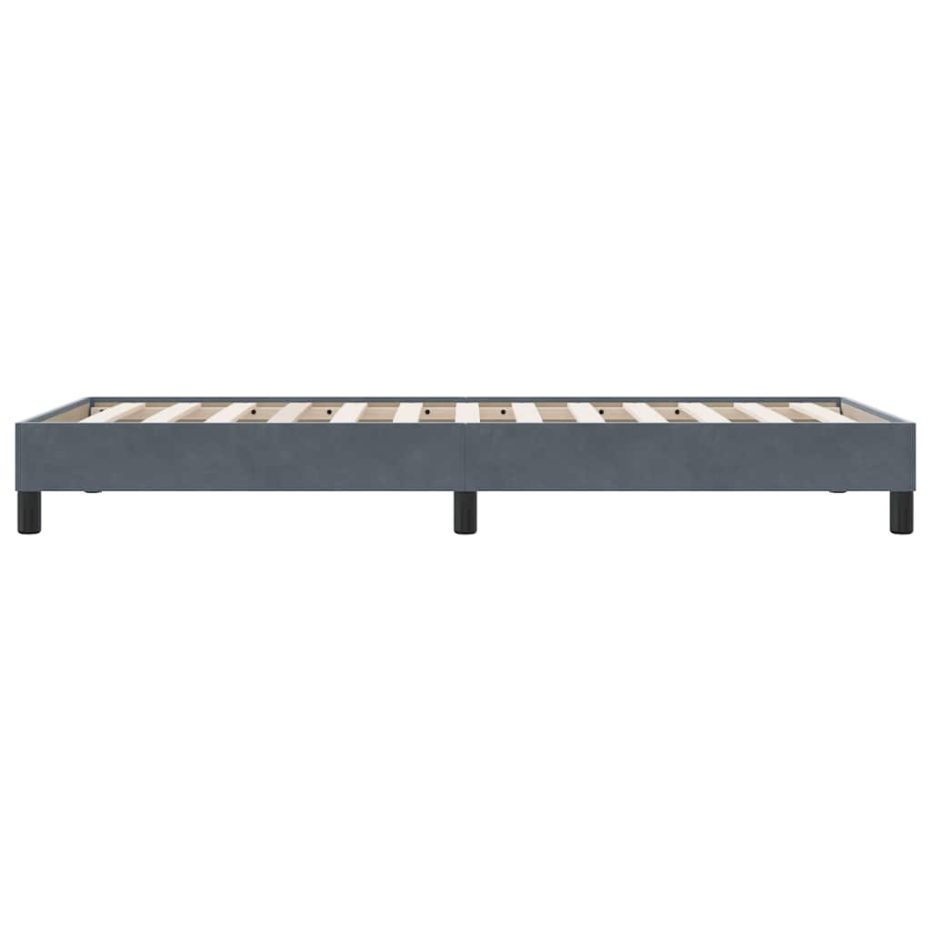 Okvir kreveta bez madraca tamno sivi 80x210 cm baršun