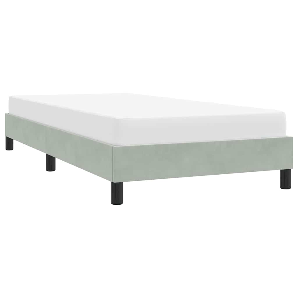 Okvir kreveta bez madraca svijetlo sivi 90x210 cm baršun