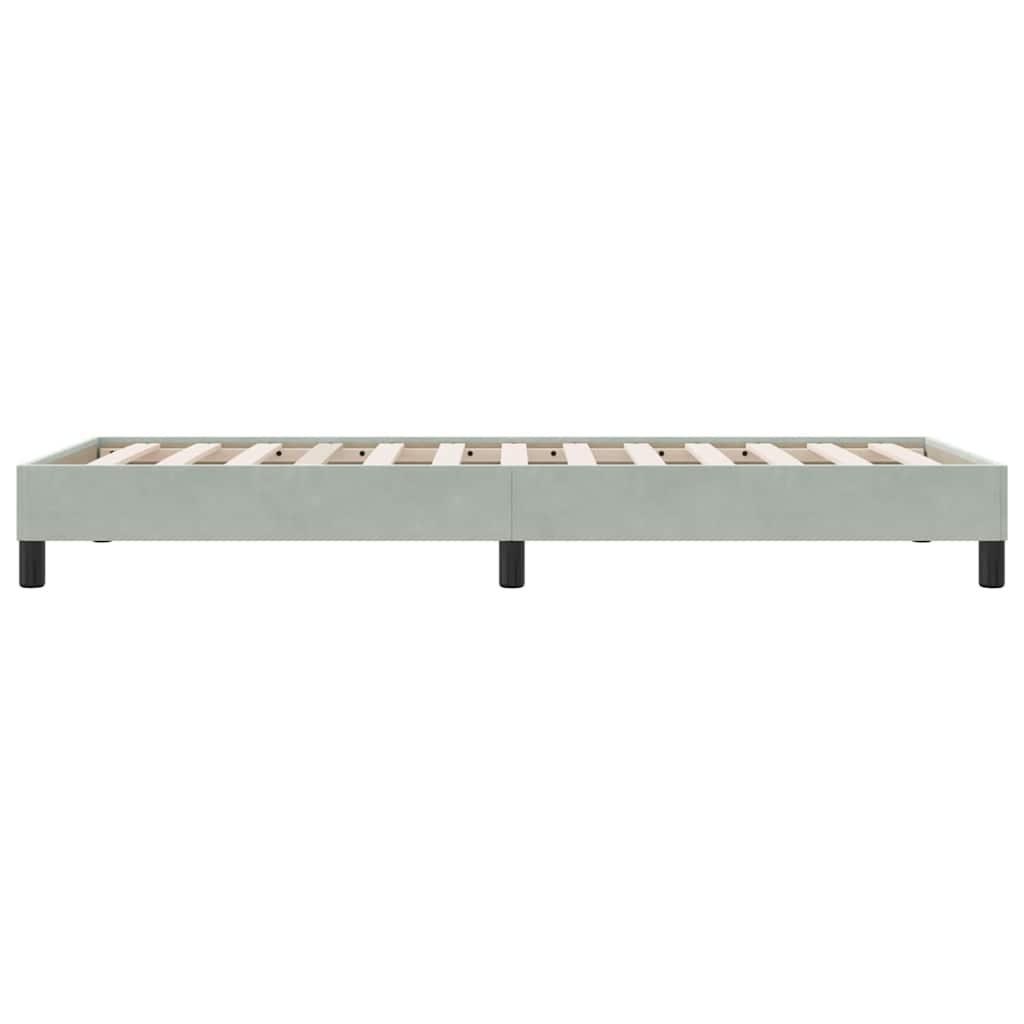 Okvir kreveta bez madraca svijetlo sivi 90x210 cm baršun