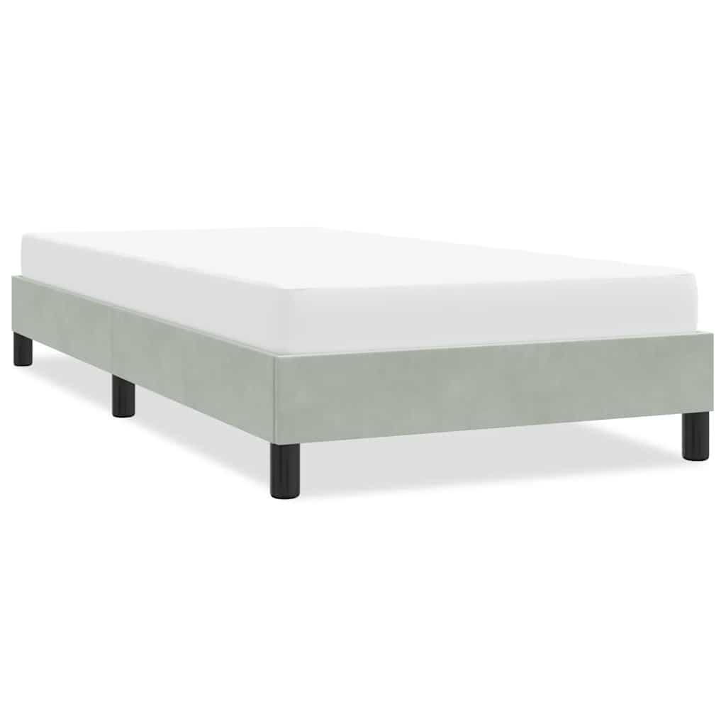 Okvir kreveta bez madraca svijetlo sivi 90x210 cm baršun