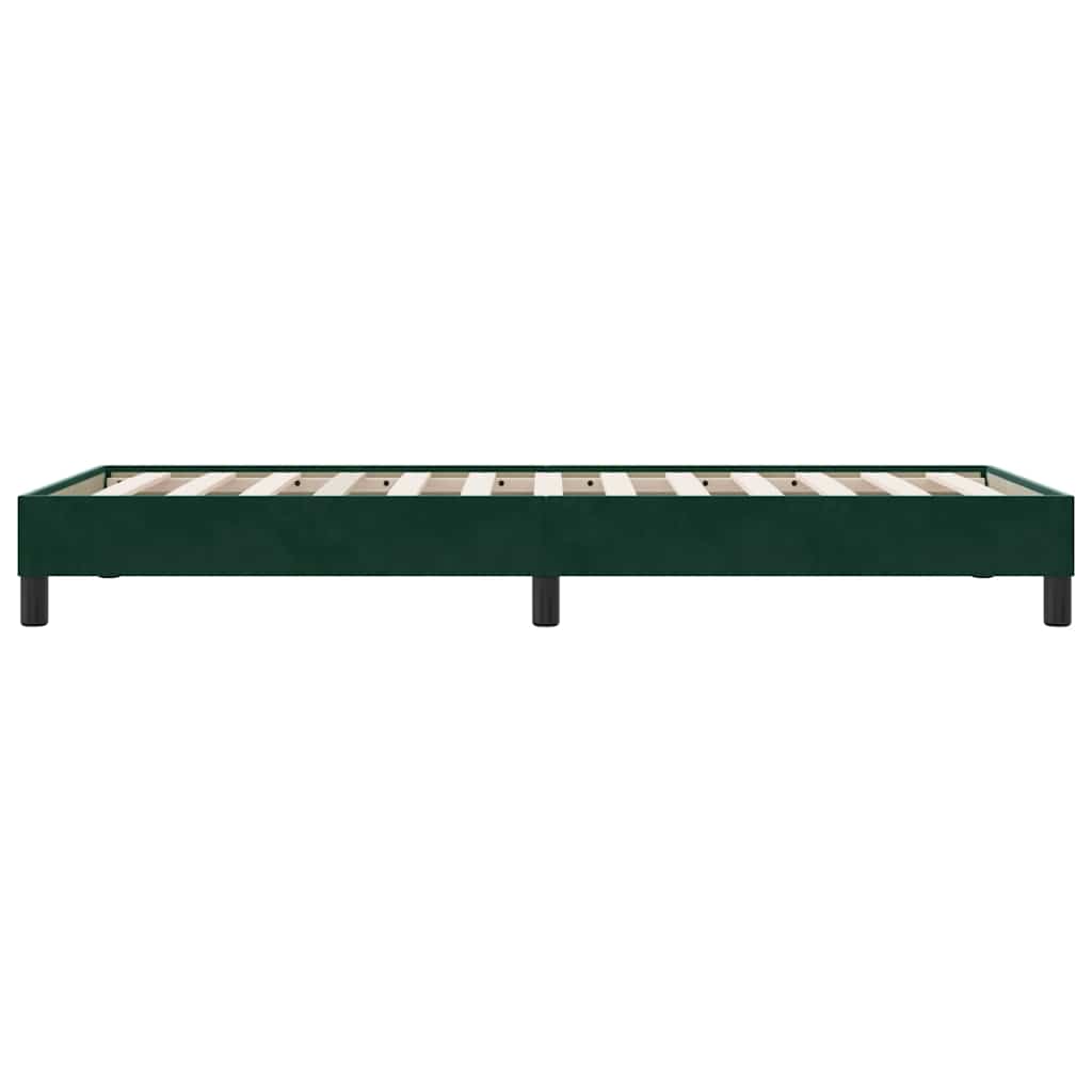 Okvir kreveta bez madraca tamnozeleni 90x210 cm baršun