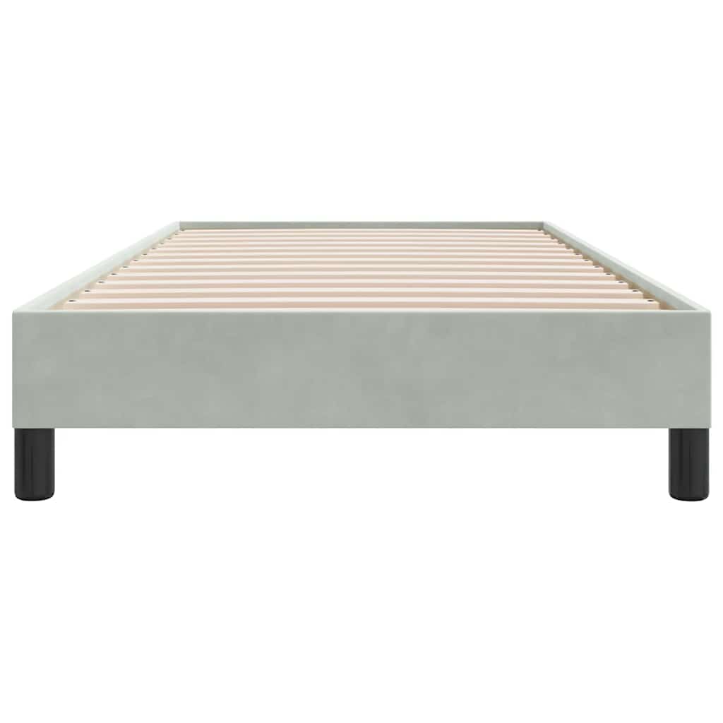 Okvir kreveta bez madraca svijetlo sivi 100x210 cm baršun