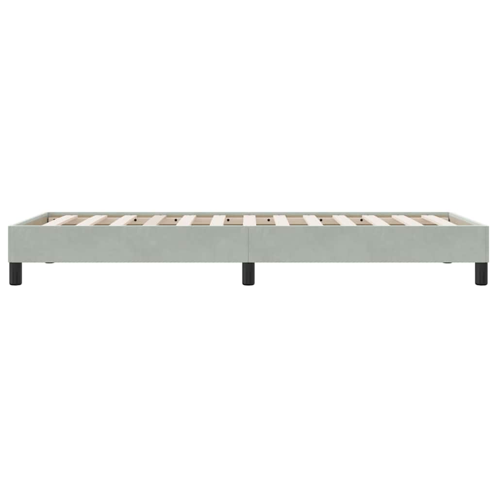 Okvir kreveta bez madraca svijetlo sivi 100x210 cm baršun
