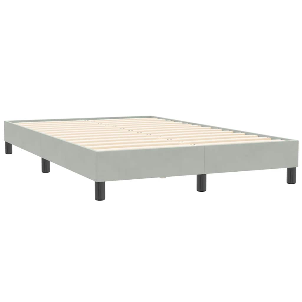 Okvir kreveta bez madraca svijetlo sivi 120x210 cm baršun