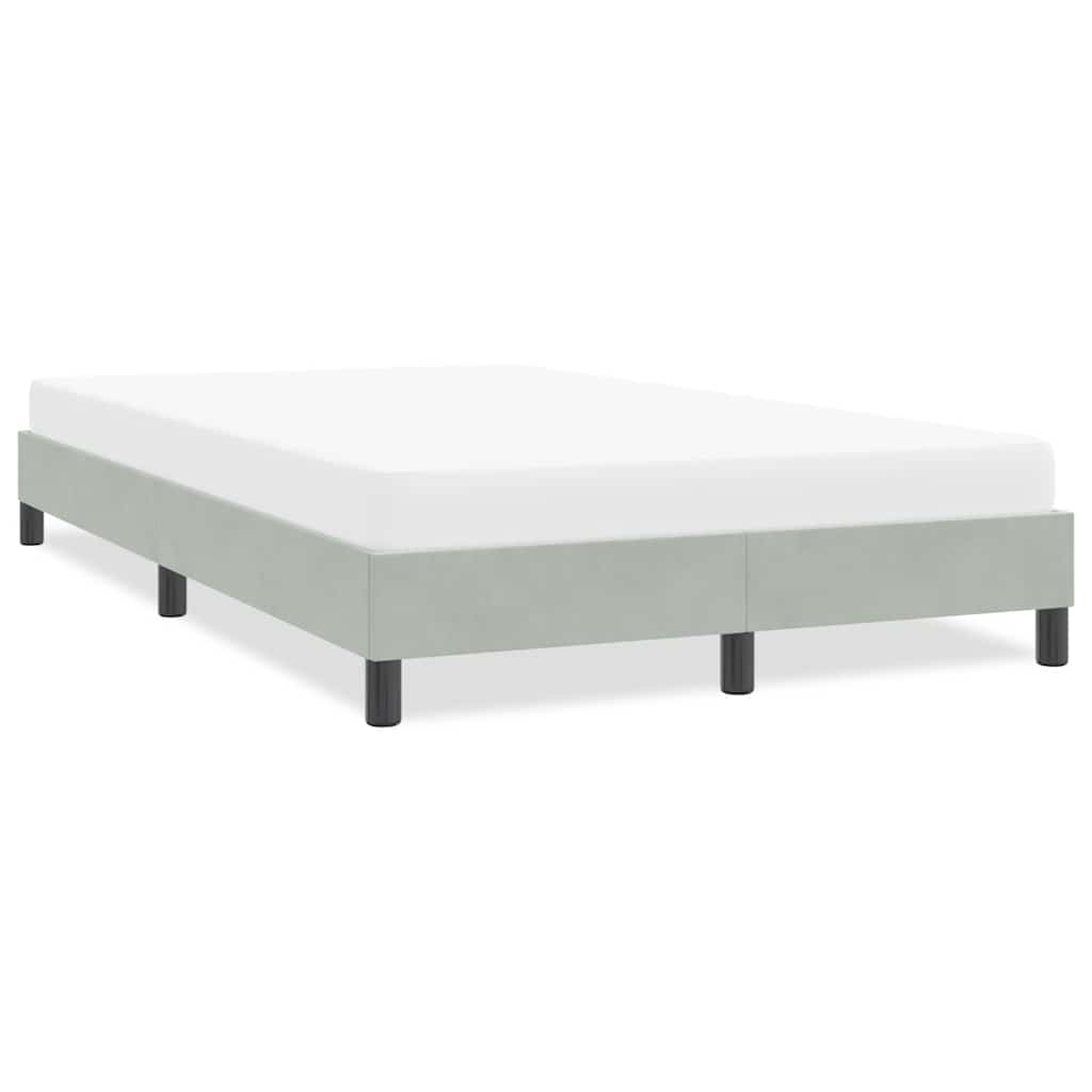 Okvir kreveta bez madraca svijetlo sivi 120x210 cm baršun