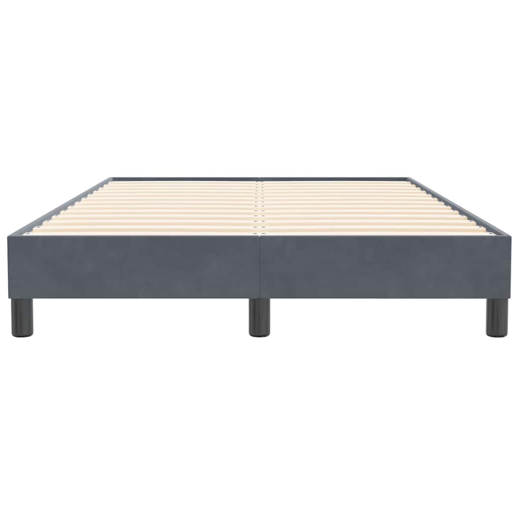 Okvir kreveta bez madraca tamno sivi 120x210 cm baršun
