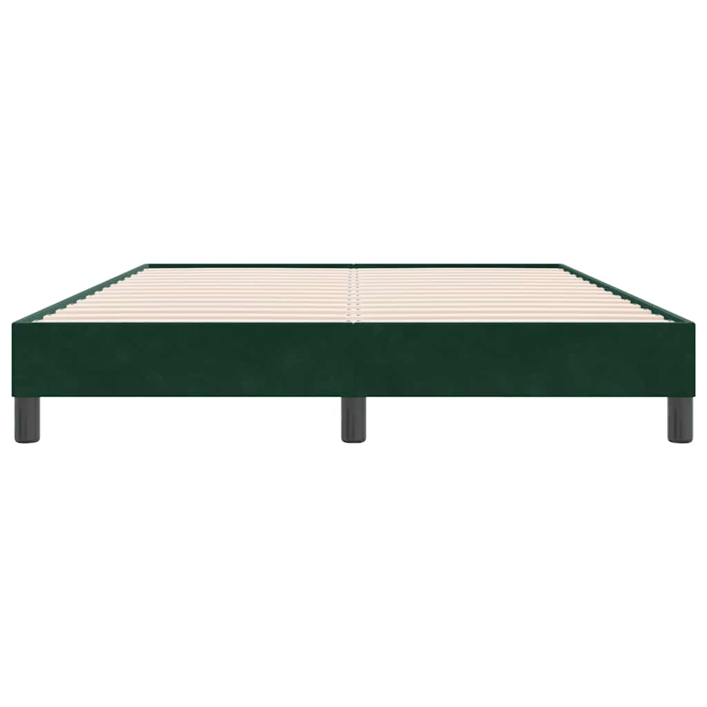 Okvir kreveta bez madraca tamnozeleni 160x220 cm baršun