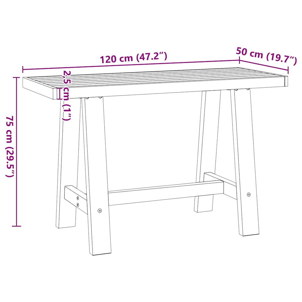Radni stol NOAIN Noge u obliku slova A 120x50x75 cm