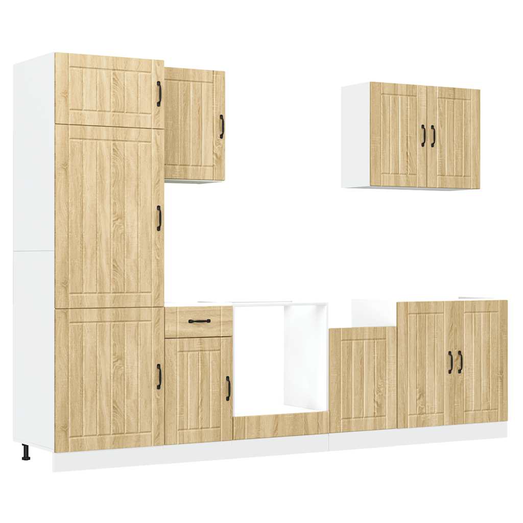7-dijelni set kuhinjskih ormarića Lucca konstruiranog drva