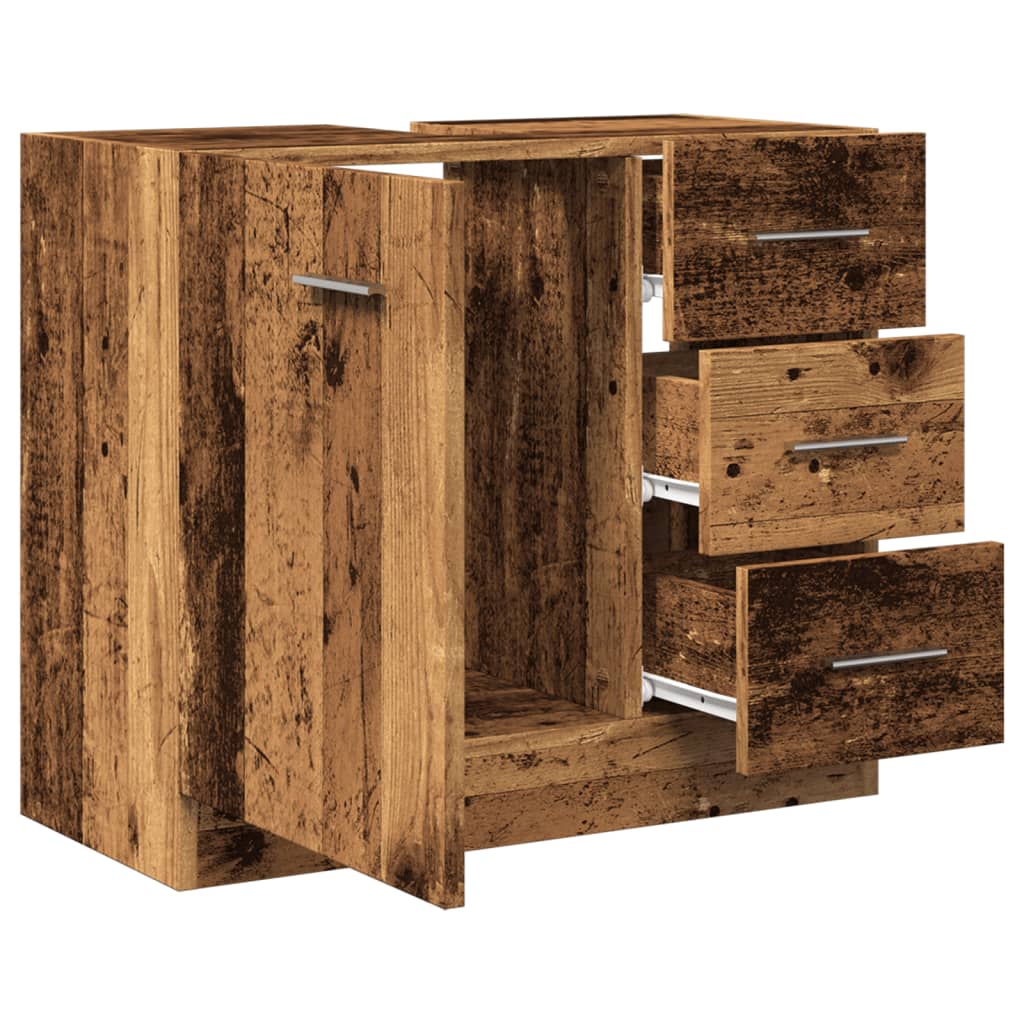 Ormarić za umivaonik boja drva 63x30x54 cm konstruirano drvo