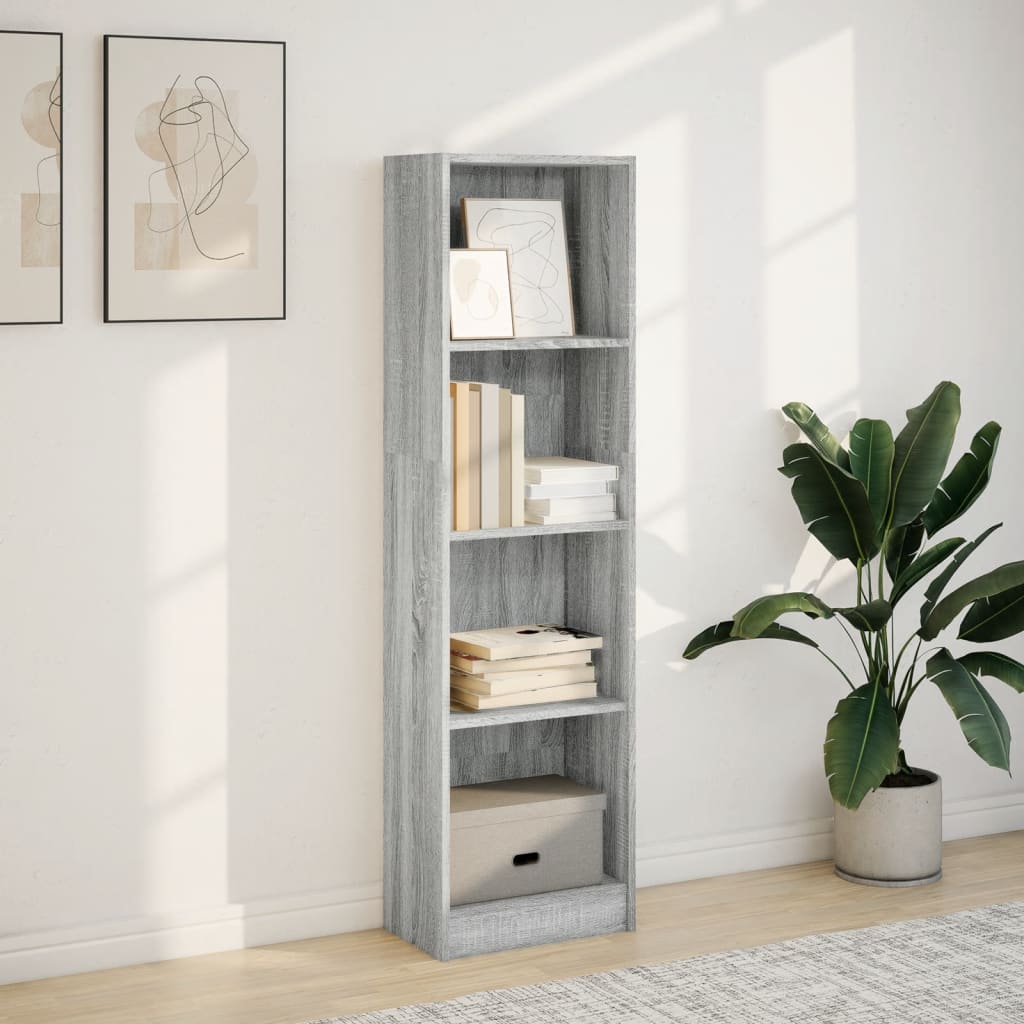 Regal za knjige boja hrasta 40x24x143 cm konstruirano drvo