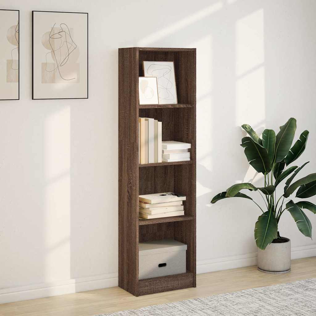 Regal za knjige boja hrasta 40x24x143 cm konstruirano drvo
