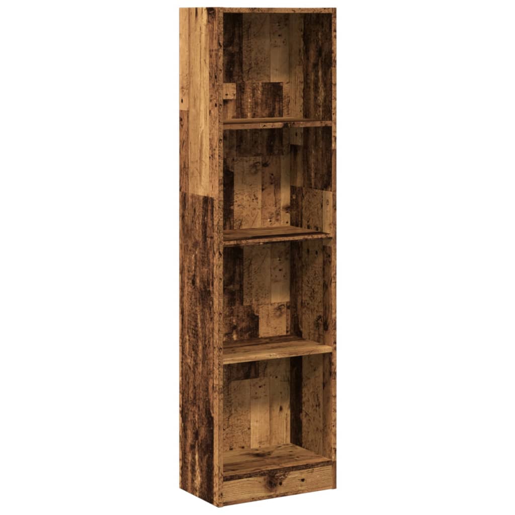 Regal za knjige boja starog drva 40x24x143 cm drveni