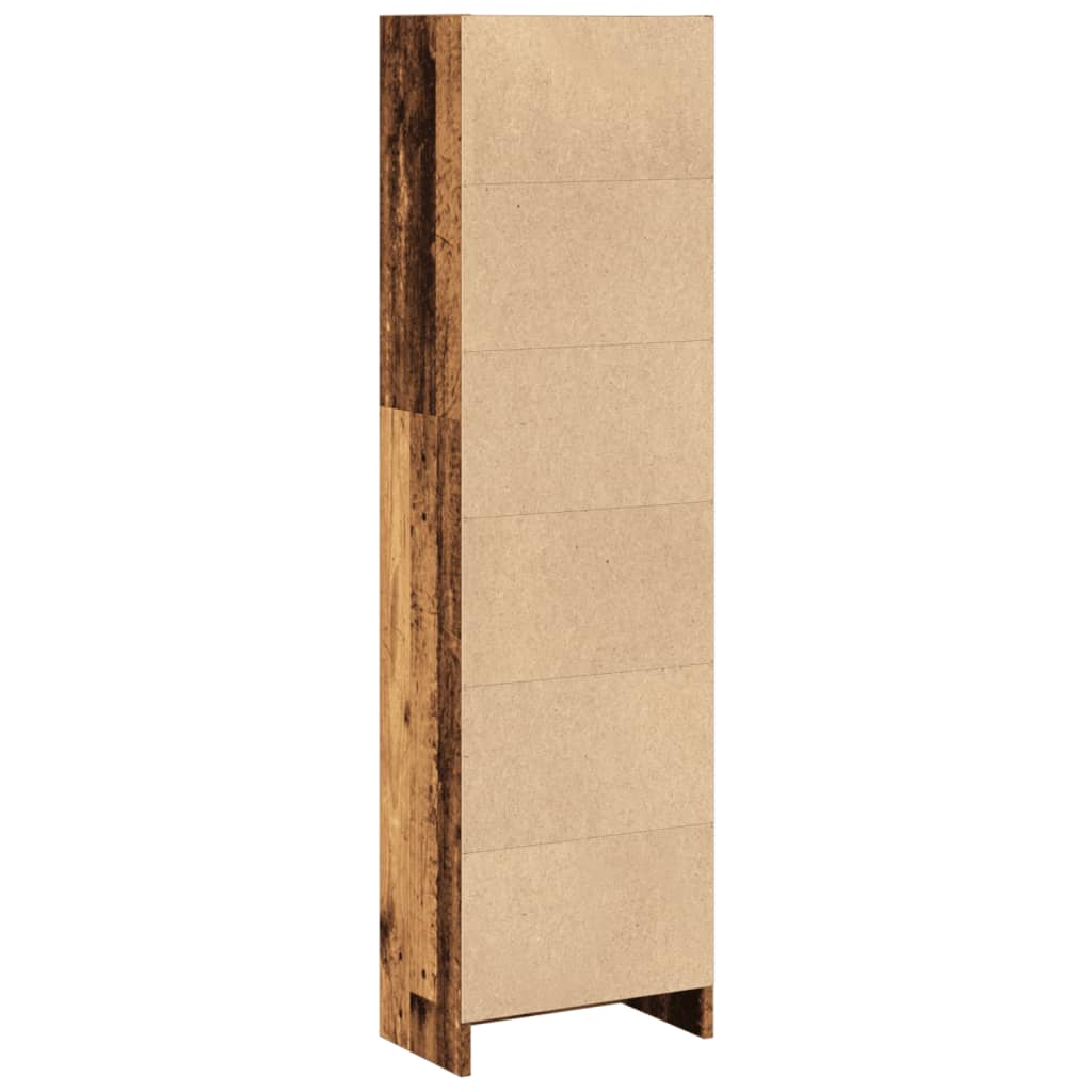 Regal za knjige boja starog drva 40x24x143 cm drveni