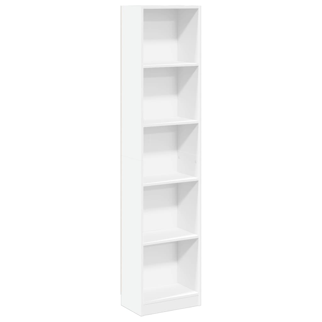 Regal za knjige bijeli 40x24x176 cm konstruirano drvo