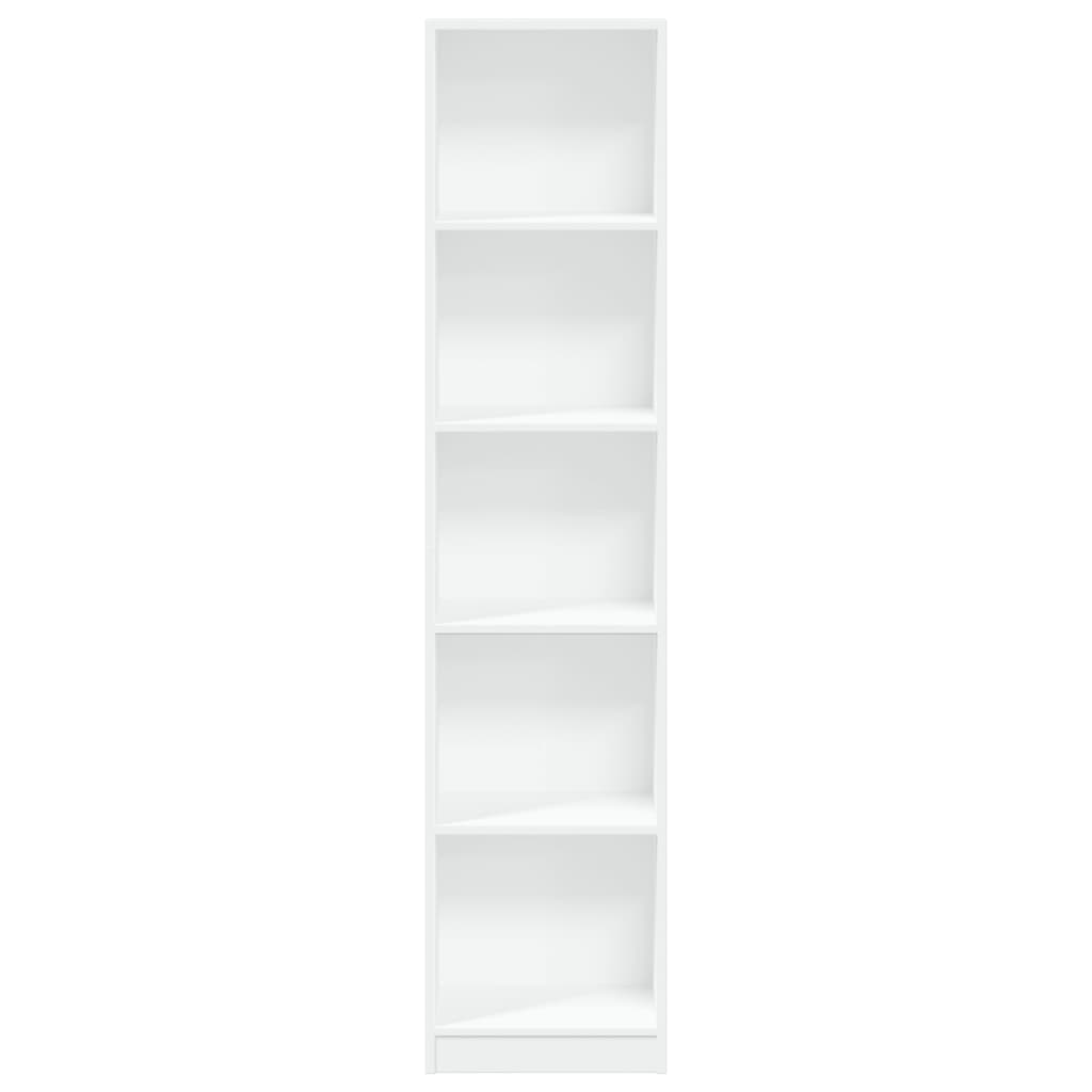 Regal za knjige bijeli 40x24x176 cm konstruirano drvo
