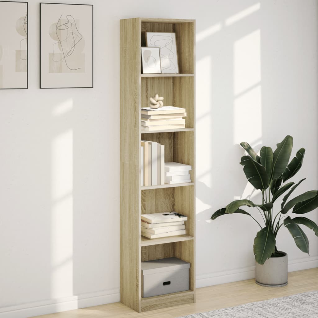 Regal za knjige boja hrasta 40x24x176 cm od konstruiranog drva
