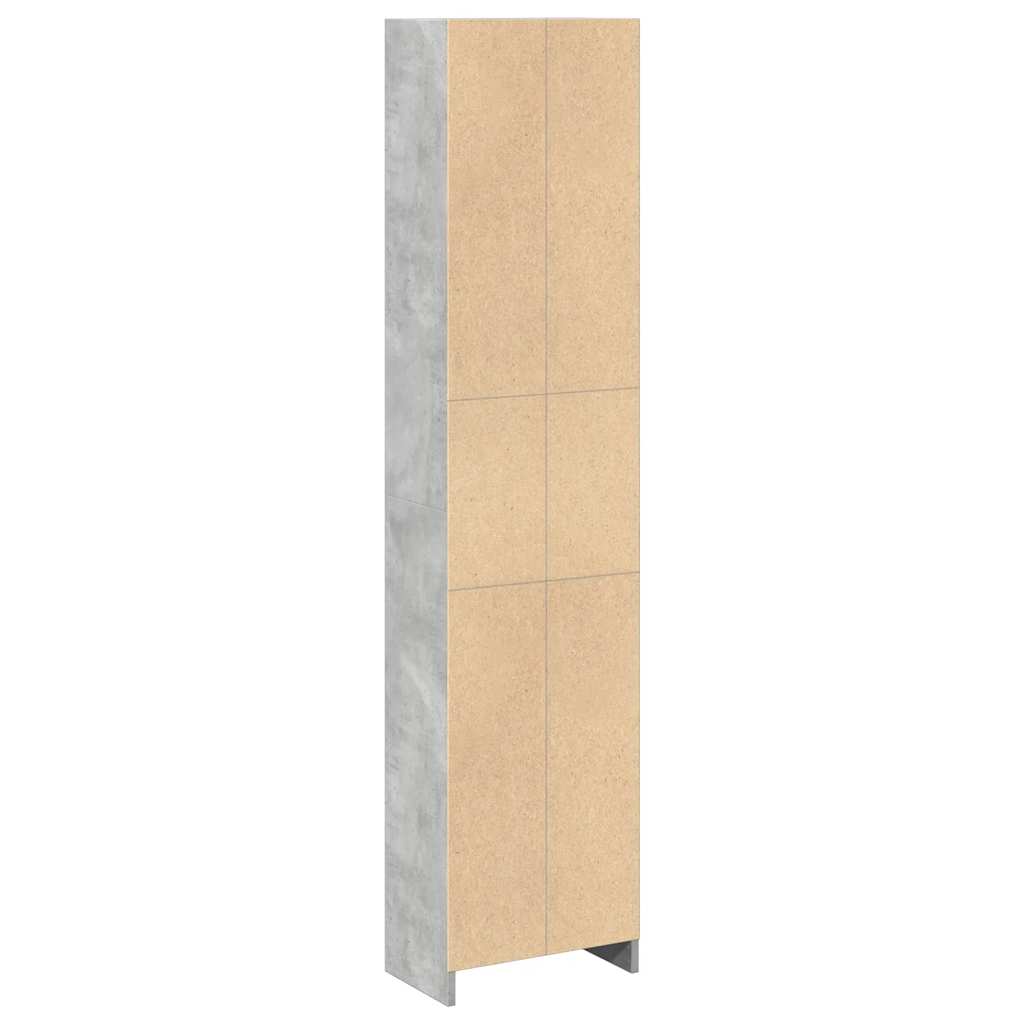 Regal za knjige boja betona 40x24x176 cm konstruirano drvo
