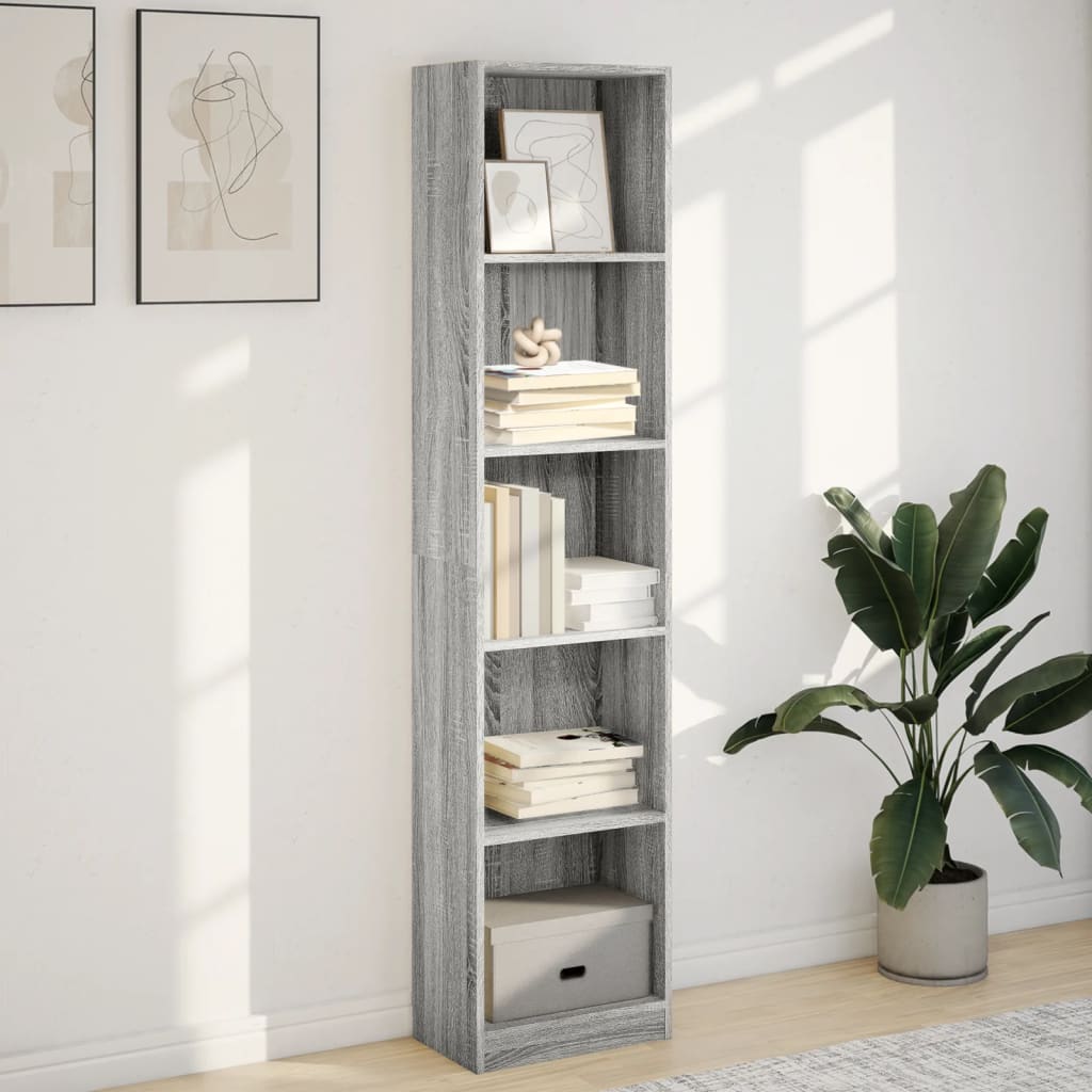 Regal za knjige boja hrasta 40x24x176 cm konstruirano drvo