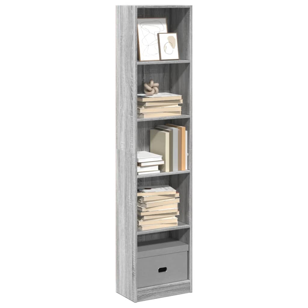Regal za knjige boja hrasta 40x24x176 cm konstruirano drvo