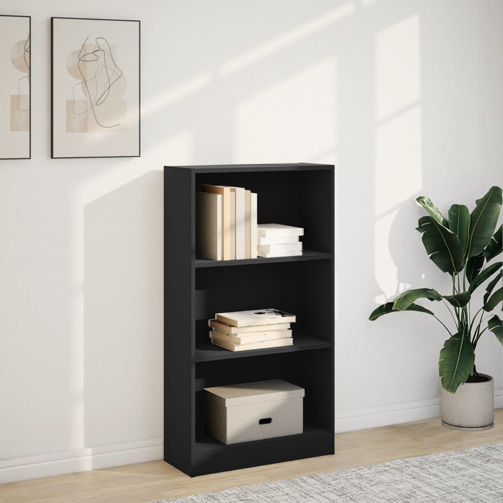 Regal za knjige crni 60x24x109 cm od konstruiranog drva