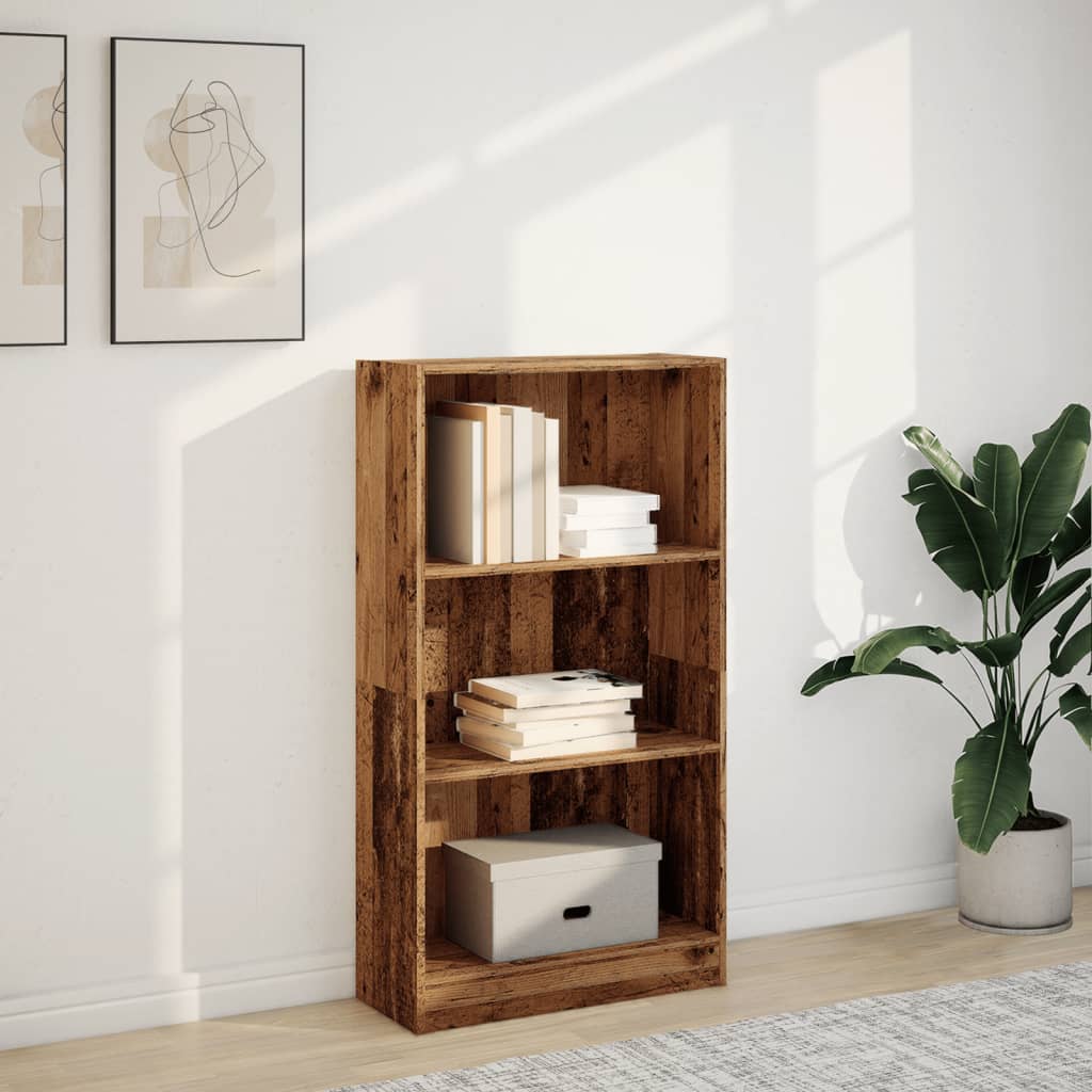 Regal za knjige boja starog drva 60x24x109 cm konstruirano drvo