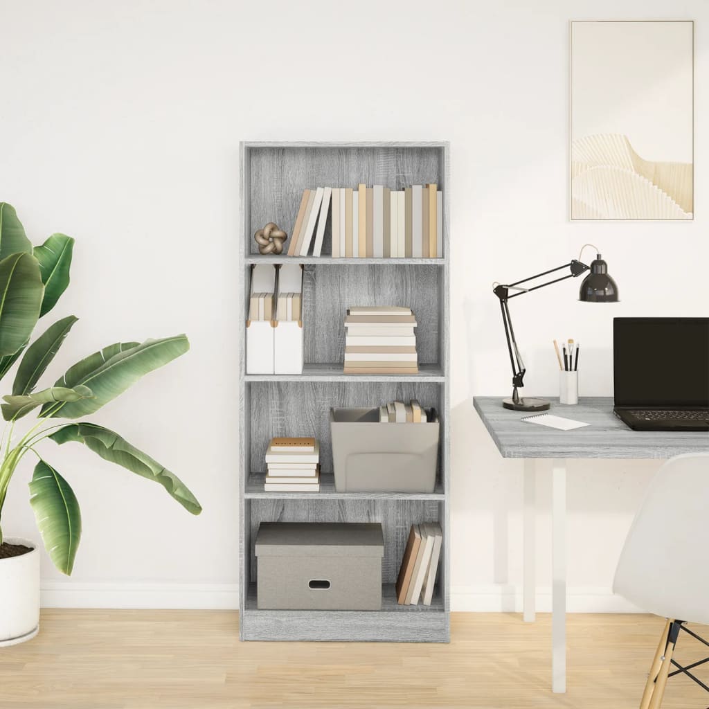 Regal za knjige boja hrasta 60x24x143 cm konstruirano drvo