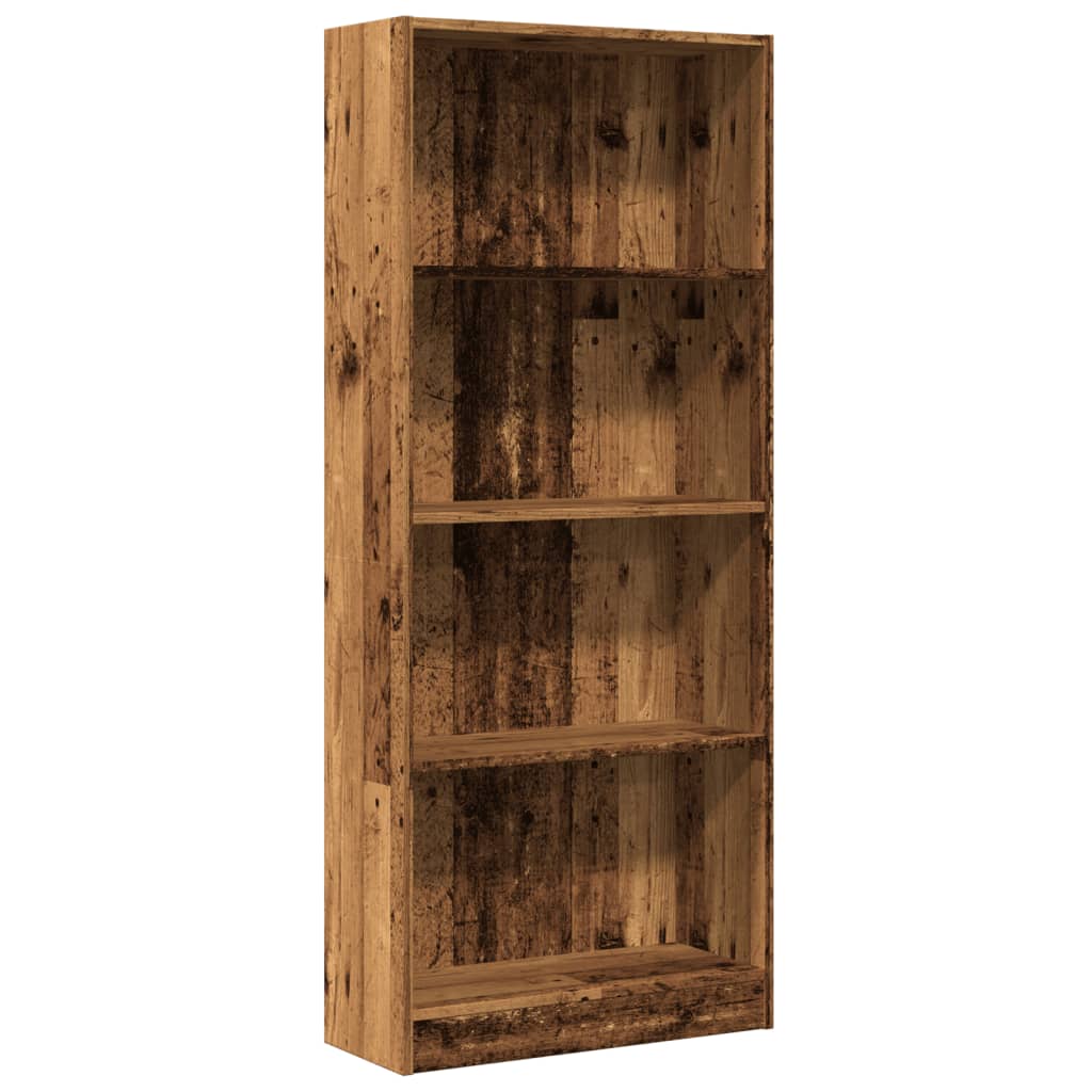 Regal za knjige boja starog drva 60x24x143 cm drveni