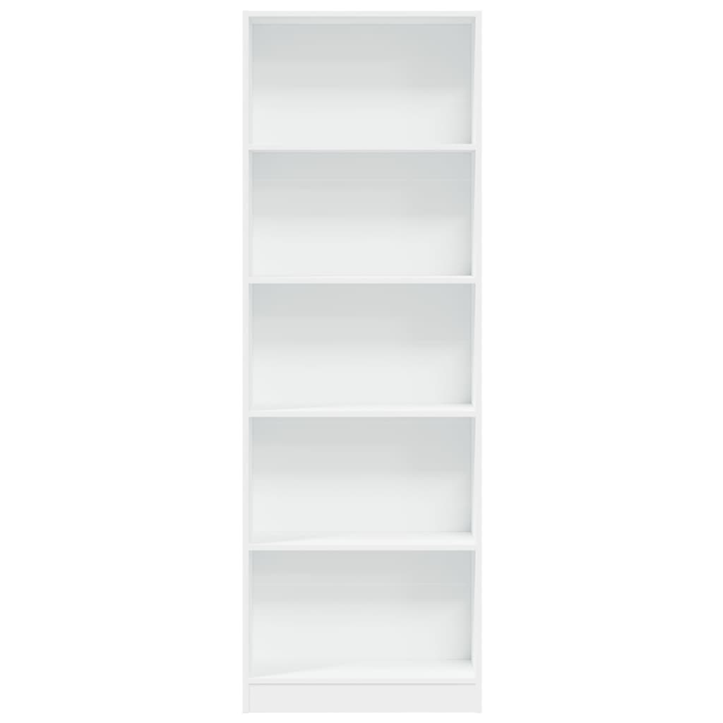 Biblioteka bijela 60x24x176 cm Inženirsko drvo