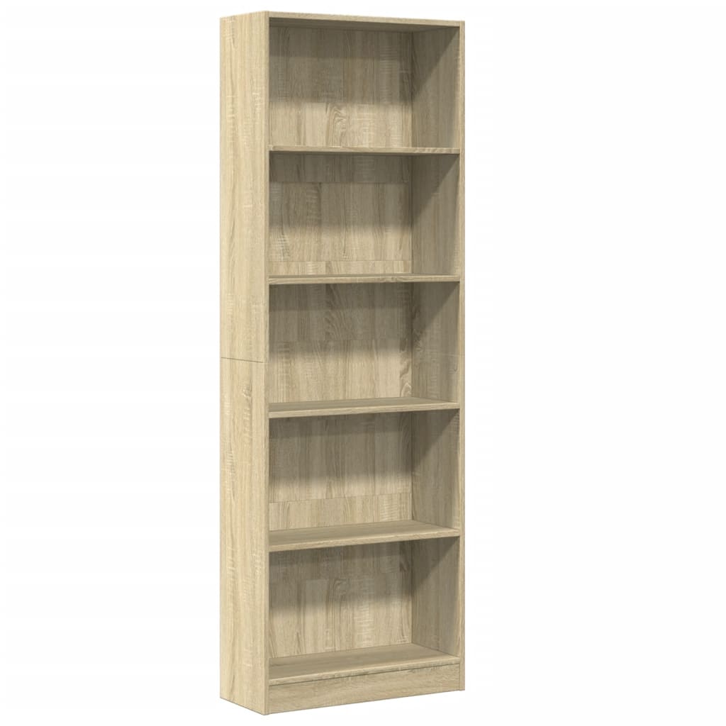 Regal za knjige boja hrasta 60x24x176 cm od konstruiranog drva