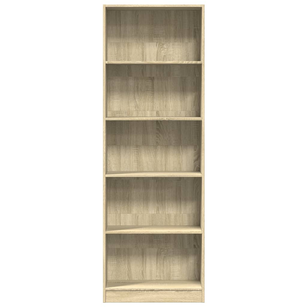 Regal za knjige boja hrasta 60x24x176 cm od konstruiranog drva