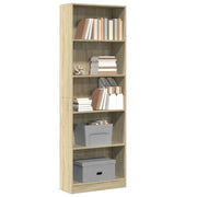 Regal za knjige boja hrasta 60x24x176 cm od konstruiranog drva