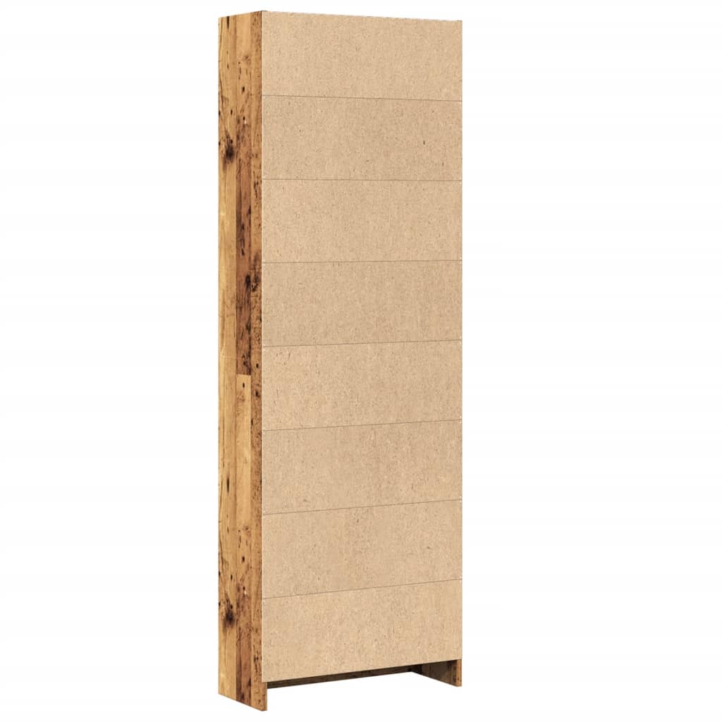 Regal za knjige boja starog drva 60x24x176 cm drveni